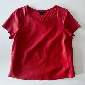 AS by DF Red Leather Lined T-Shirt Large